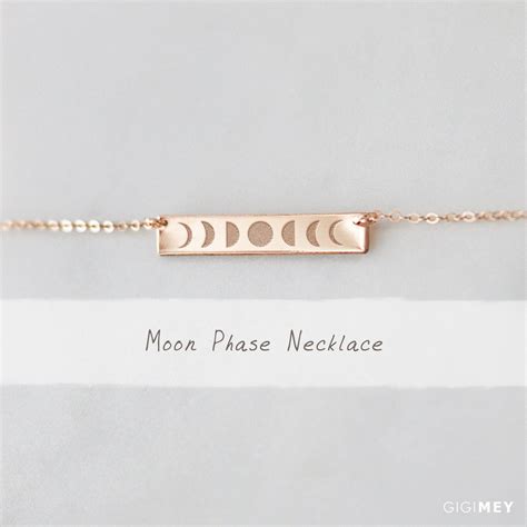 Moon Phase Necklace Lunar Phase Necklace Moon Jewelry - Etsy