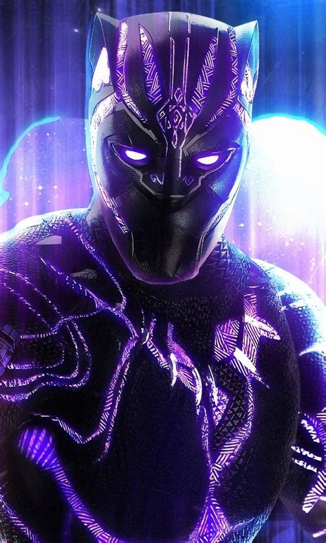 Download Black Panther Superhero Purple Suit Costume Wallpaper | Wallpapers.com