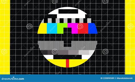 Test Screen No Signal CRT RGB | NTSC Grid Graphic Cartoon Vector ...