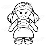 Doll Clipart Black And White | Free download on ClipArtMag