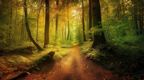 An Old Path Through A Forest Background, Beautiful Picture Forest ...