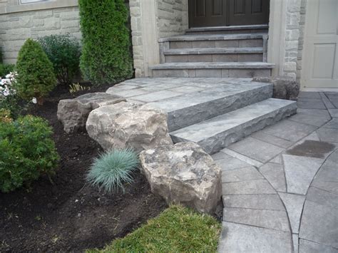 slab natural stone steps garden(Porch ... | Front porch stone, Front ...