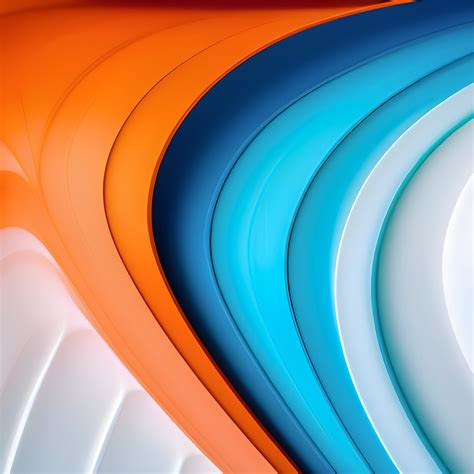 orange blue white 3d paths circle 8k iPad Pro Wallpapers Free Download