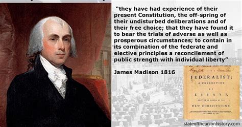 State of the Union History: 1816 James Madison - Father of Our Constitution bids farewell