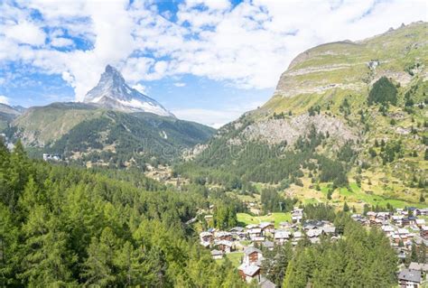 Zermatt and Matterhorn on the Background, Switzerland Stock Image ...