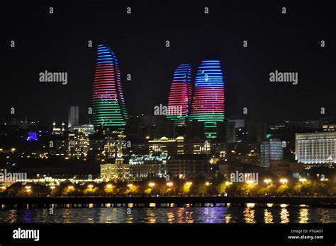 Azerbaijan, Baku, Flame towers Stock Photo - Alamy