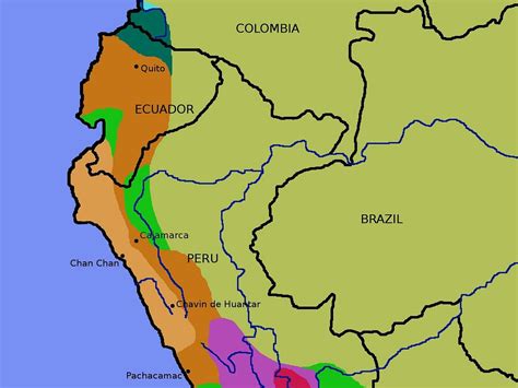 Inca Empire On A Map