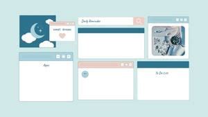 Green Illustration Retro Mockup UI Organizer Desktop Wallpaper Template and Ideas for Design | Fotor