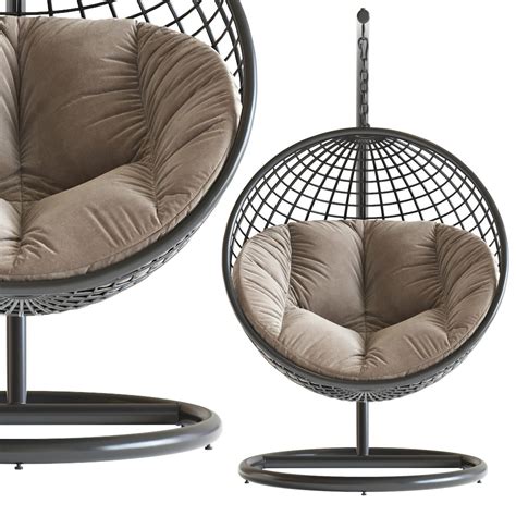 Hanging Chair Cocoon De Luxe, Black - 3D Model for Corona