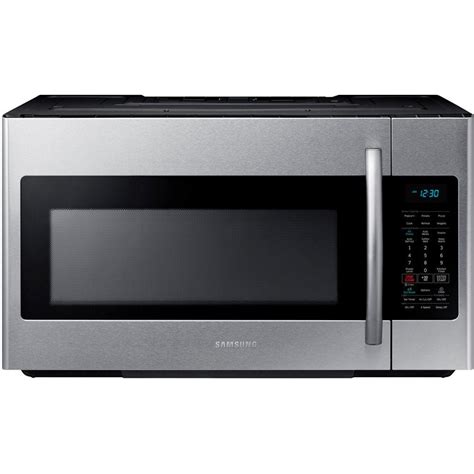 Samsung 30 in. W 1.8 cu. ft. Over the Range Microwave in Stainless ...