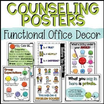 School Counseling Posters | School counseling office, Counseling ...