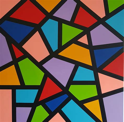 Geometric Abstract Painting, Painting by Ana Von Laff | Artmajeur