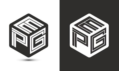 Premium Vector | Epg letter logo design with illustrator cube logo ...