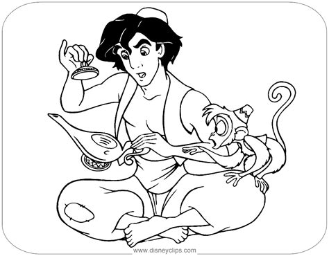 Abu Aladdin Genie Palace Coloring Pages