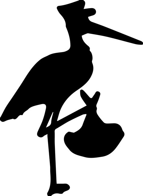 Stork clipart baby silhouette, Stork baby silhouette Transparent FREE for download on ...