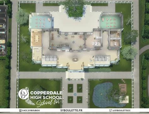 Copperdale High School build lot sims 4 - Syboulette Custom Content for ...