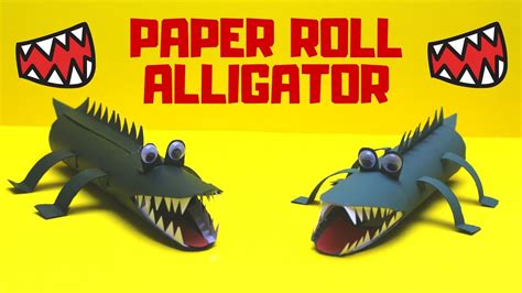 Paper Roll Alligator - Easy Kids Crafts - YouTube