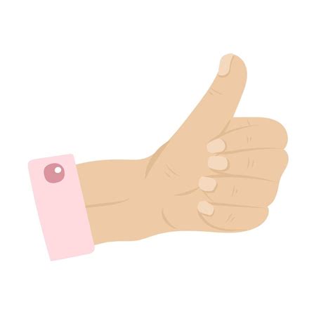 Hand-drawn Human Hand showing thumbs up gesture 16122658 Vector Art at ...