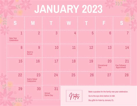 Lunar Calendar January 2023 in PSD, Illustrator, Word - Download ...