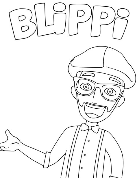 Blippi Educational Coloring Pages - Coloring Cool