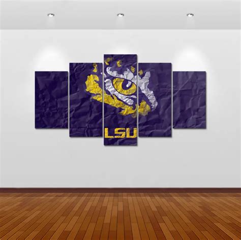 5pcs Print lsu eye of the tiger Painting home decor Canvas Art Print ...