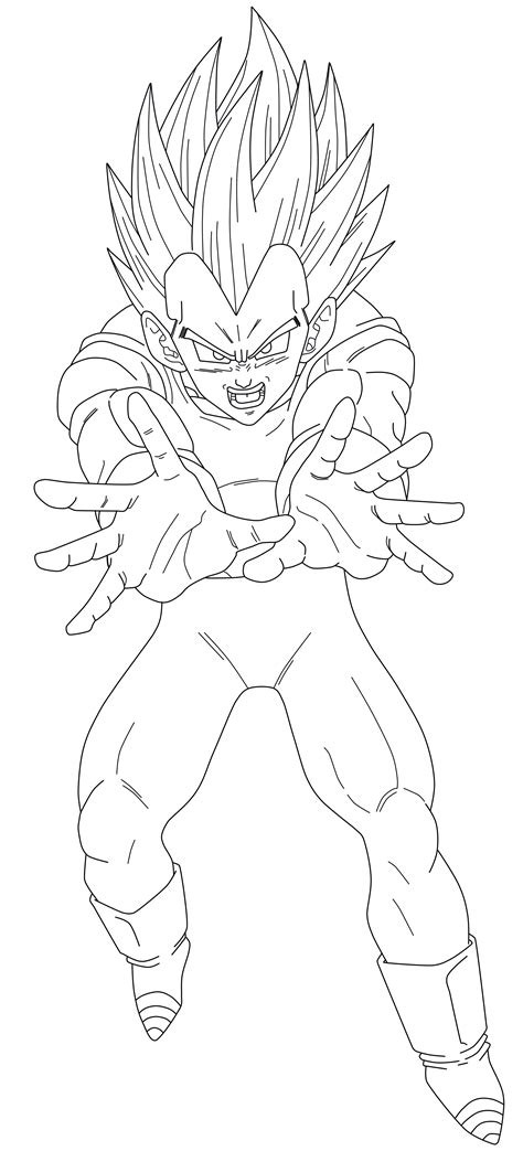 vegeta final flash coloring pages