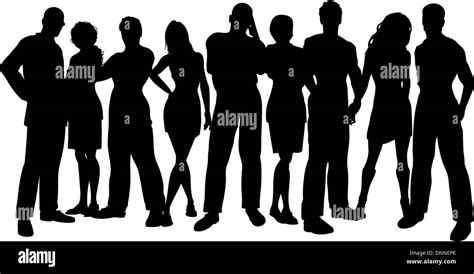 Silhouette of a group of friends Stock Vector Image & Art - Alamy