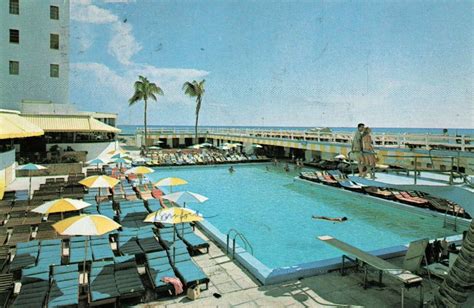 Miami Beach Florida FL Casablanca Hotel Pool Postcard | United States ...