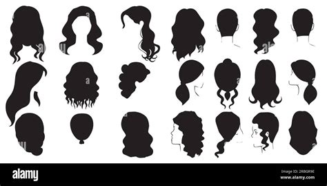 Silhouette Girl Hair Style Vector illustration Stock Vector Image & Art - Alamy