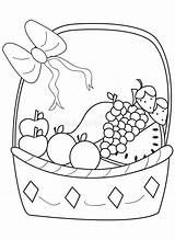 Fruit Basket Coloring Pages Printable sketch template