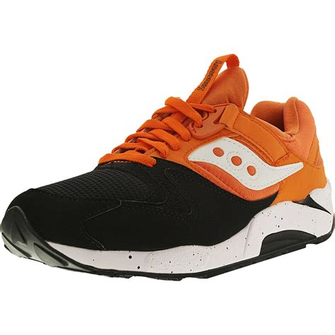 Saucony - Saucony Men's Grid 9000 Black/Orange Ankle-High Fashion Sneaker - 8.5M - Walmart.com ...