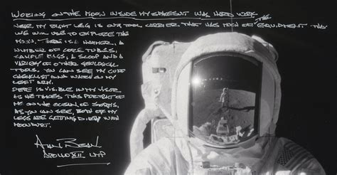 Lot Detail - Alan Bean Signed 16'' x 20'' Lunar Photo With Fantastic ...