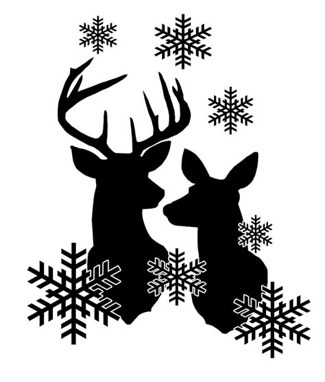 Free Reindeer Snowflakes SVG File | Christmas svg files, Christmas stencils, Silhouette christmas