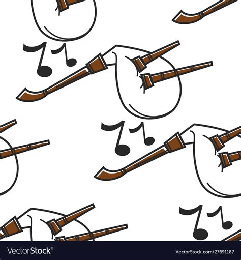 Gaida bulgarian musical instrument seamless Vector Image