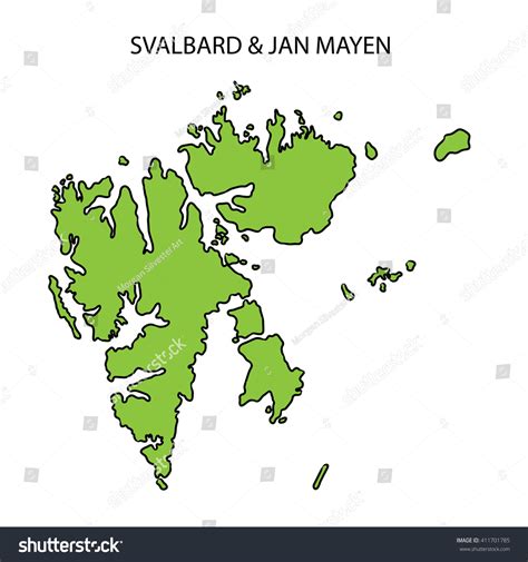 Svalbard Jan Mayen Map Stock Illustration 411701785 | Shutterstock