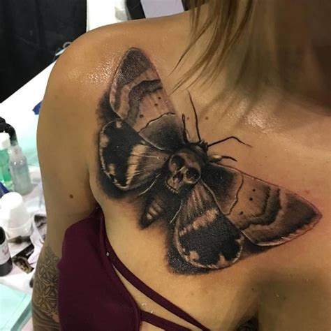 21+ Best Death head moth neck tattoo image HD