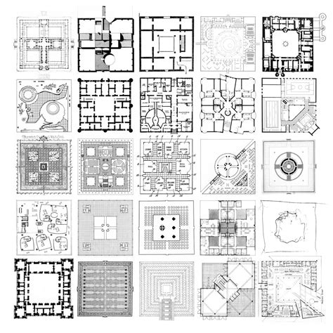 Archive of Affinities — 25 SQUARE PLANS From Left to Right: Bertram G ...