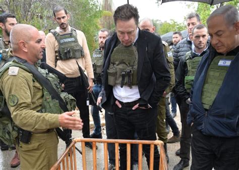 Elon Musk visits areas ravaged by Hamas attack with Prime Minister in ...