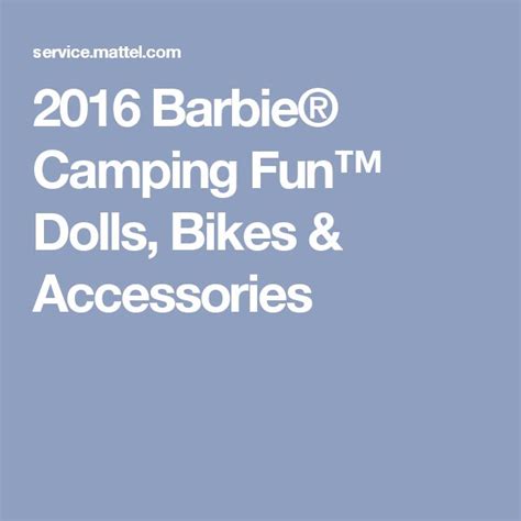 Barbie Camping Fun Dolls and Accessories