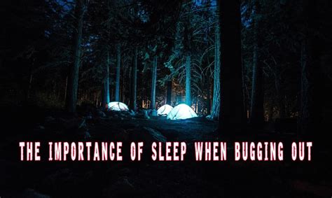 The Importance Of Sleep When Bugging Out Into The Woods - Prepper's Will