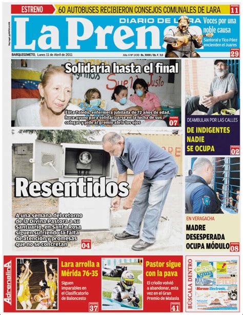 Periódico La Prensa de Lara (Venezuela). Periódicos de Venezuela ...