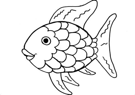 Free Coloring Page Fish Stencil - JordanropFaulkner