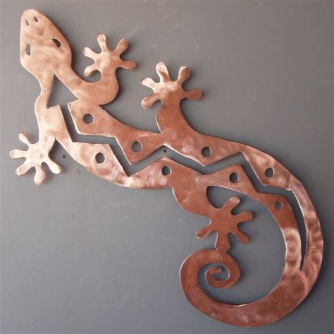 Metal Gecko Lizard Wall Art Southwest Art Copper by ChrisCrooks