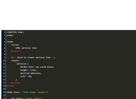 How To Create Vertical Line Using Html And Css Vertical Line In Html Images