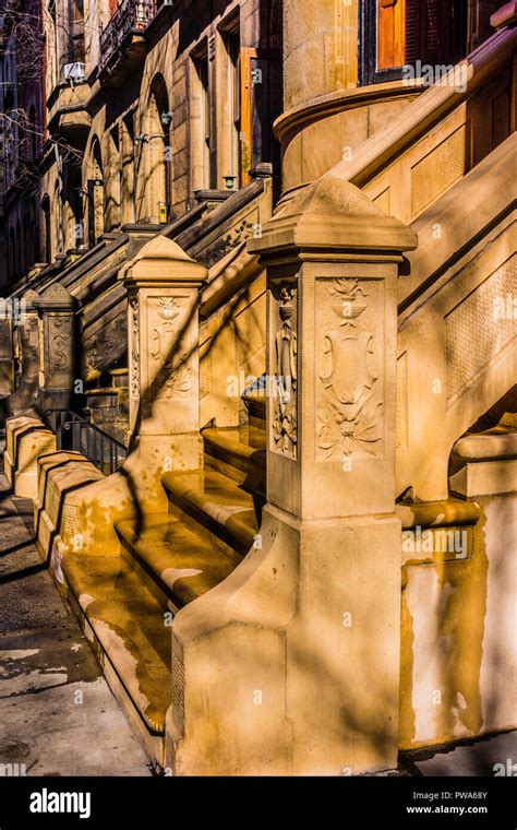 Upper West Side Brownstones Manhattan New York, New York, USA Stock Photo - Alamy