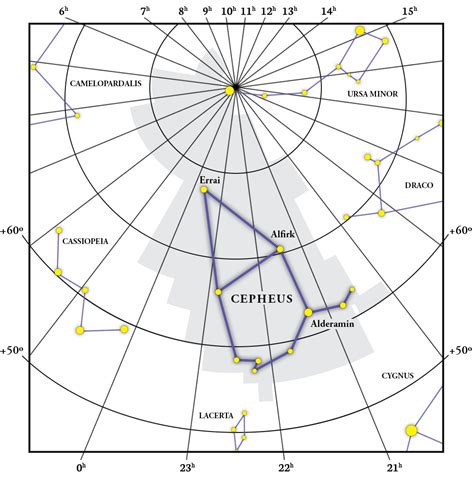 Constellation Cepheus: gift, map, coordinates and explanation