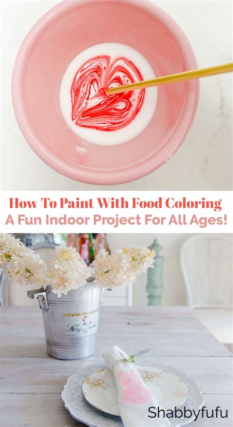 Pink Food Coloring - A Simple Fabric Painting Project - shabbyfufu.com