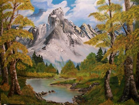 Nature Painting | Nature paintings, Mountain paintings, Pictures to paint