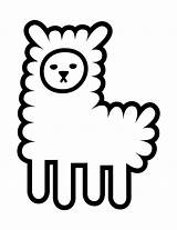 Cute Cartoon Llama Alpaca Coloring Page – coloringrocks sketch template