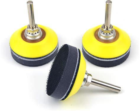 2 inch (50mm) Hook and Loop Sanding Pad for Sanding Discs with 1/4 inches Dia Shank Drill ...